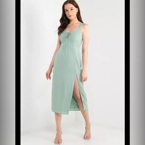 Abercrombie & Fitch Mint Green Midi Dress